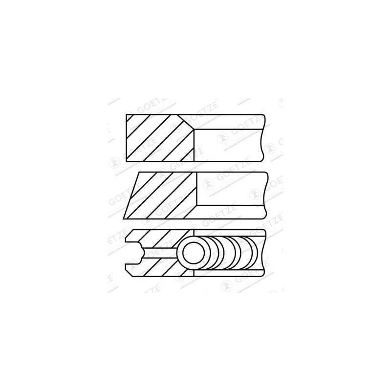 Jeu de segments de pistons GOETZE ENGINE 08-123407-40