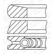 Jeu de segments de pistons GOETZE ENGINE 08-137500-30 - Visuel 2