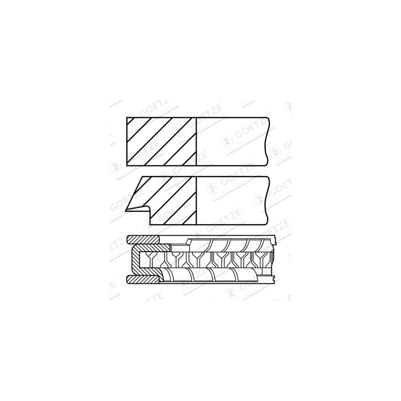 Jeu de segments de pistons GOETZE ENGINE 08-141300-30