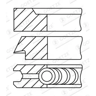 Jeu de segments de pistons GOETZE ENGINE