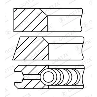 Jeu de segments de pistons GOETZE ENGINE 08-322400-10