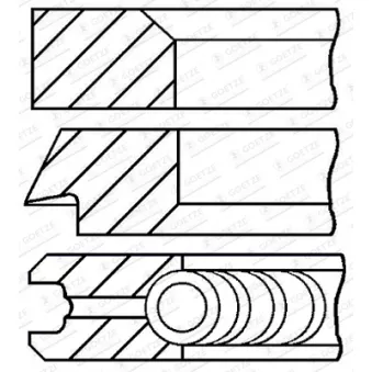 Jeu de segments de pistons GOETZE ENGINE 08-426900-00