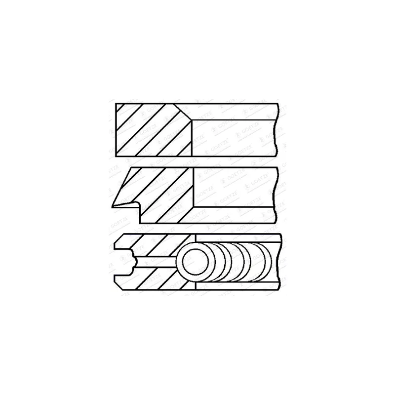 Jeu de segments de pistons GOETZE ENGINE 08-426900-00