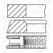Jeu de segments de pistons GOETZE ENGINE 08-431400-10 - Visuel 2