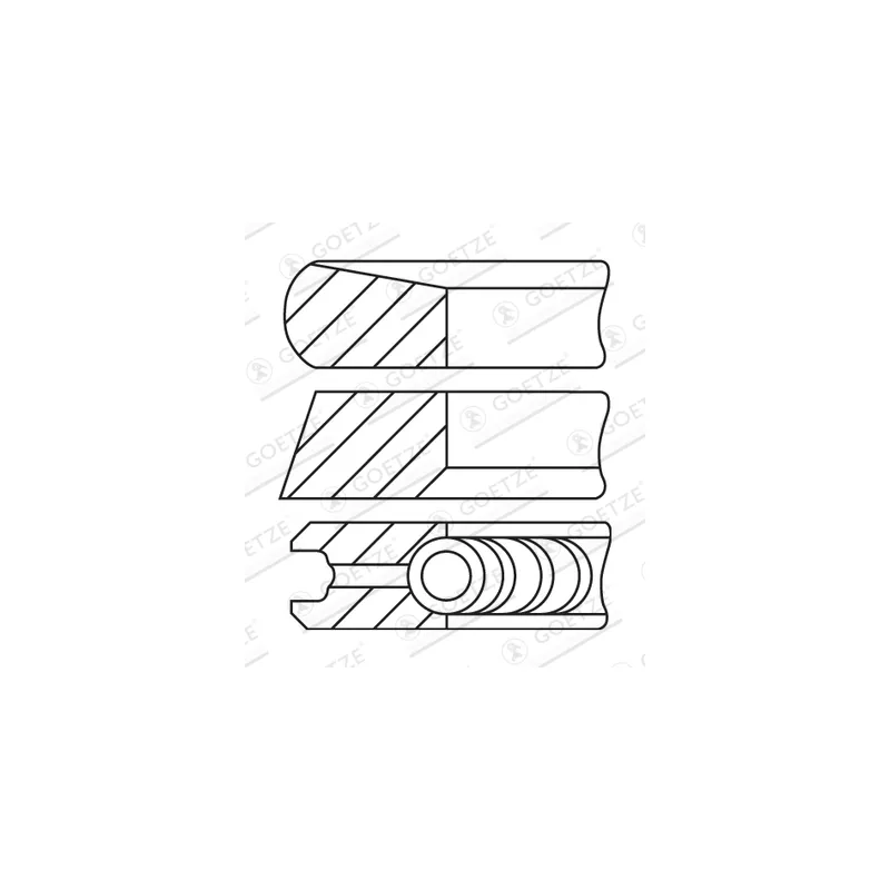 Jeu de segments de pistons GOETZE ENGINE 08-435200-10