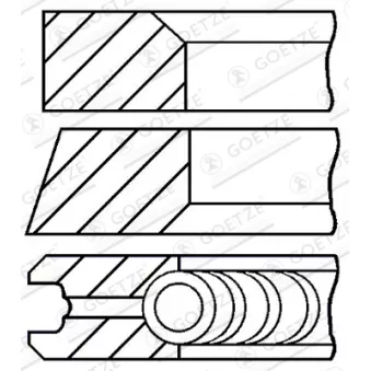Jeu de segments de pistons GOETZE ENGINE 08-439107-00