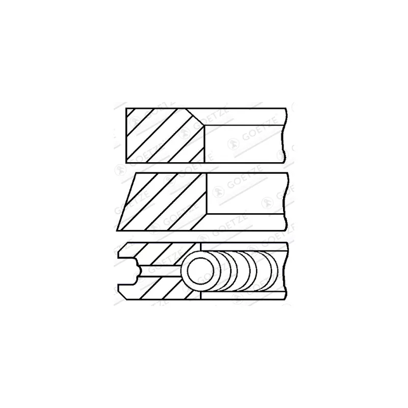 Jeu de segments de pistons GOETZE ENGINE 08-439107-00