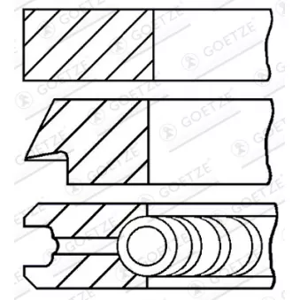 Jeu de segments de pistons GOETZE ENGINE 08-441900-00