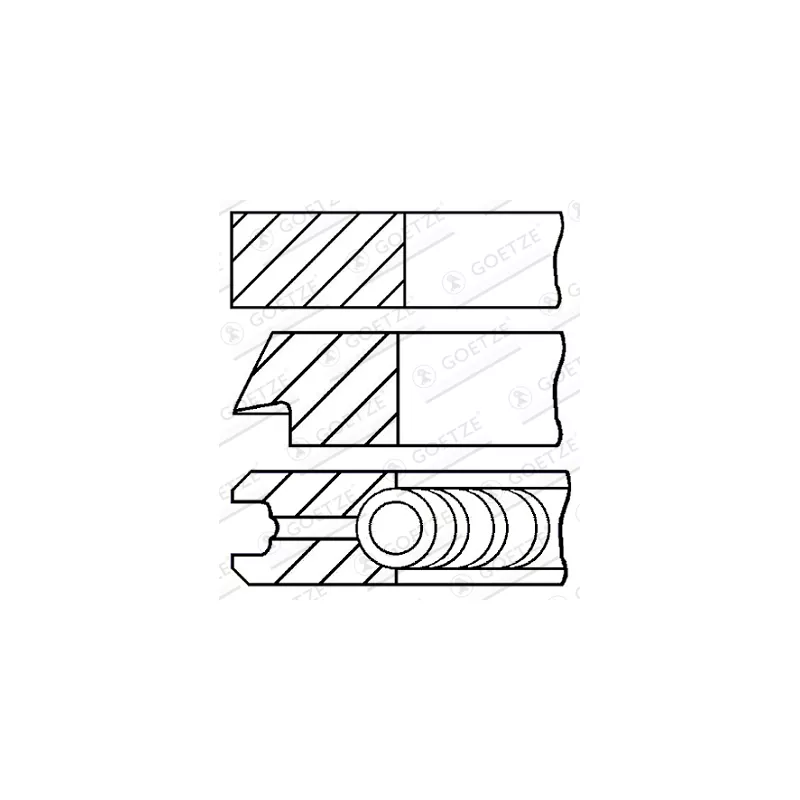 Jeu de segments de pistons GOETZE ENGINE 08-449000-00