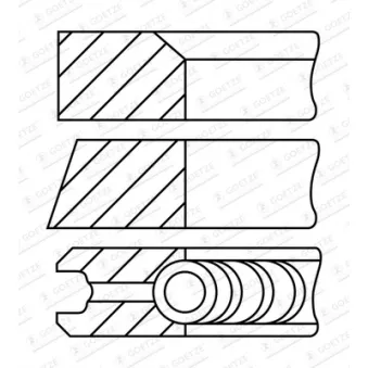 Jeu de segments de pistons GOETZE ENGINE 08-450700-00