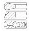 Jeu de segments de pistons GOETZE ENGINE 08-450800-00 - Visuel 1