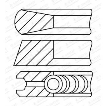 Jeu de segments de pistons GOETZE ENGINE