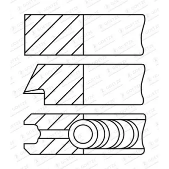 Jeu de segments de pistons GOETZE ENGINE