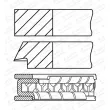 Jeu de segments de pistons GOETZE ENGINE 08-452800-10 - Visuel 2