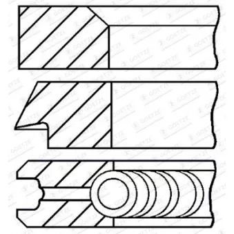 Jeu de segments de pistons GOETZE ENGINE 08-453000-00