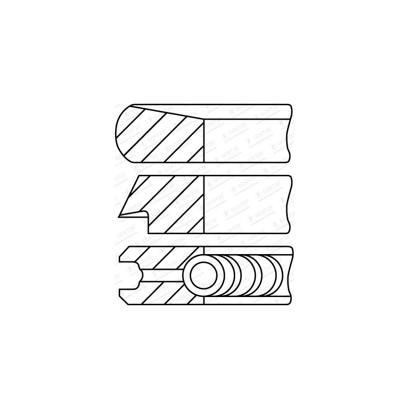 Jeu de segments de pistons GOETZE ENGINE 08-453107-00