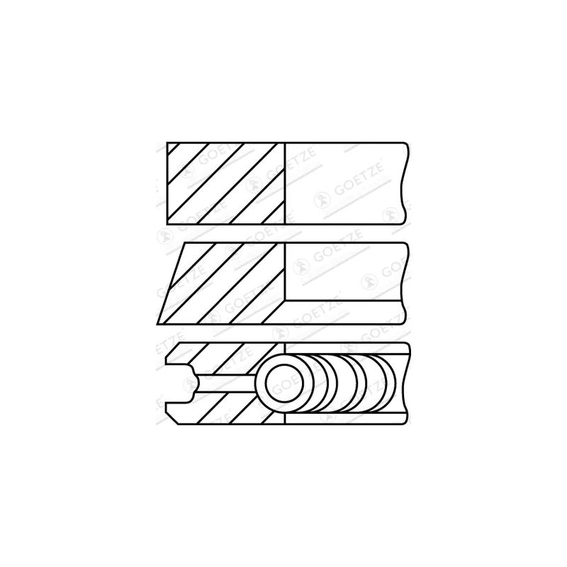 Jeu de segments de pistons GOETZE ENGINE 08-501500-10