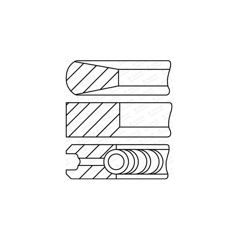 Jeu de segments de pistons GOETZE ENGINE 08-523100-10