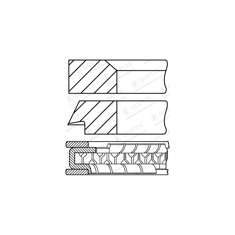 Jeu de segments de pistons GOETZE ENGINE 08-780307-10