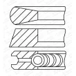 Jeu de segments de pistons GOETZE ENGINE 08-430407-00 - Visuel 2
