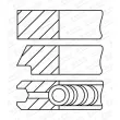 Jeu de segments de pistons GOETZE ENGINE 08-449900-00 - Visuel 2