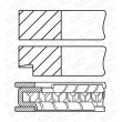 Jeu de segments de pistons GOETZE ENGINE 08-452207-00 - Visuel 2
