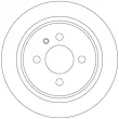 Jeu de 2 disques de frein arrière TRW DF1561 - Visuel 2