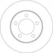 Jeu de 2 disques de frein arrière TRW DF2816S - Visuel 2