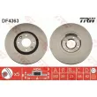 Jeu de 2 disques de frein avant TRW DF4363 - Visuel 1