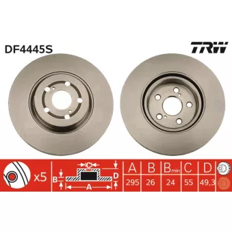 Jeu de 2 disques de frein avant TRW