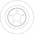 Jeu de 2 disques de frein arrière TRW DF4468 - Visuel 2