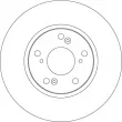 Jeu de 2 disques de frein avant TRW DF4486 - Visuel 2
