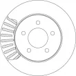 Jeu de 2 disques de frein avant TRW DF4508 - Visuel 2