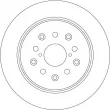 Jeu de 2 disques de frein arrière TRW DF4509 - Visuel 2