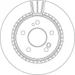 Jeu de 2 disques de frein arrière TRW DF4513 - Visuel 2