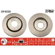 Jeu de 2 disques de frein avant TRW DF4550 - Visuel 1