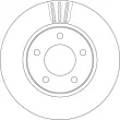 Jeu de 2 disques de frein avant TRW DF4550 - Visuel 2