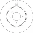 Jeu de 2 disques de frein avant TRW DF4809 - Visuel 2