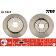 Jeu de 2 disques de frein arrière TRW DF4830 - Visuel 1