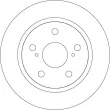 Jeu de 2 disques de frein arrière TRW DF4830 - Visuel 2