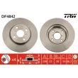 Jeu de 2 disques de frein avant TRW DF4842 - Visuel 1