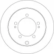Jeu de 2 disques de frein arrière TRW DF4845 - Visuel 2