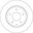 Jeu de 2 disques de frein arrière TRW DF6659 - Visuel 2