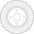 Jeu de 2 disques de frein avant TRW DF7127 - Visuel 2