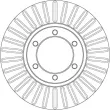 Jeu de 2 disques de frein avant TRW DF7152 - Visuel 2