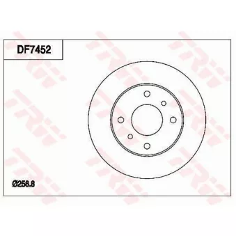 Jeu de 2 disques de frein avant TRW DF7452