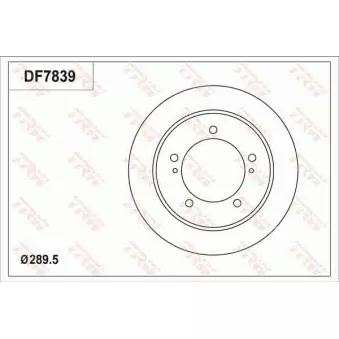 Jeu de 2 disques de frein avant TRW DF7839