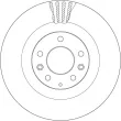 Jeu de 2 disques de frein avant TRW DF8043 - Visuel 2