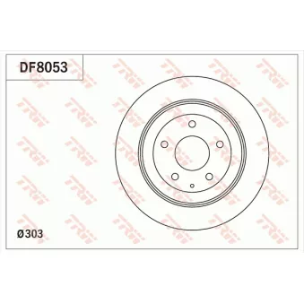 Jeu de 2 disques de frein arrière TRW