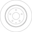 Jeu de 2 disques de frein arrière TRW DF8053 - Visuel 2